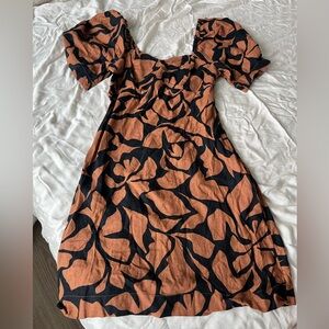 A New Day Black and Orange Mini Dress